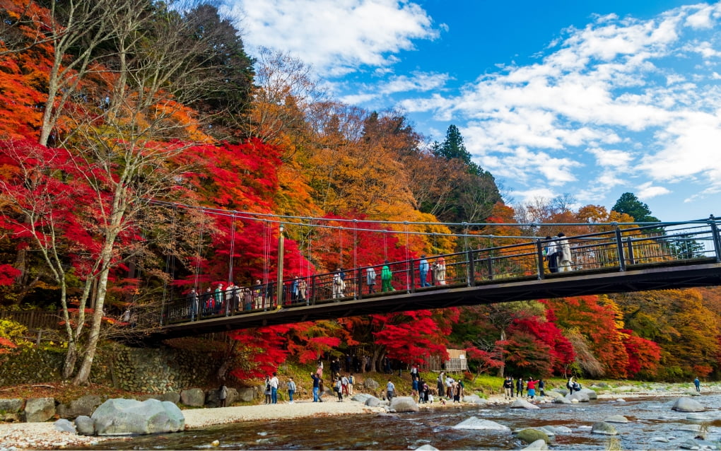 紅の吊り橋（ホテルから車で約2分）